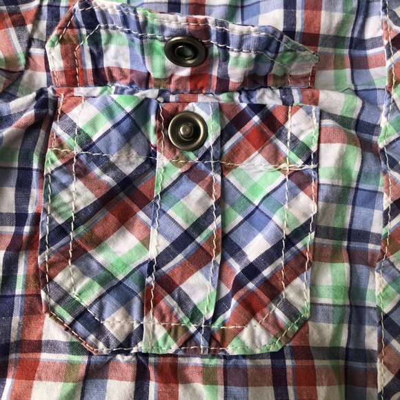 🏷 Baby Farm Boy plaid button up shirt 2T - Picture 4 of 9